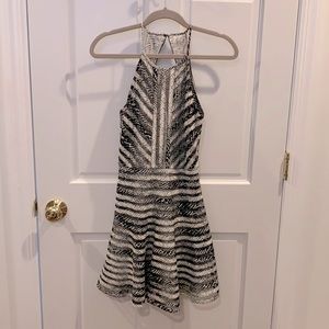 Parker sleeveless high neck cocktail dress
